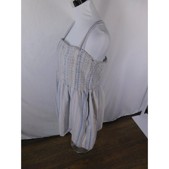 American Eagle 2XL Blue Striped Smocked Sundress Lined Cottagecore - Picture 5 of 12